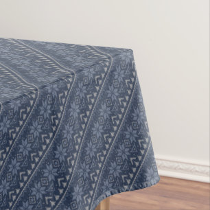 Nappe Décor blanc et bleu scandinave