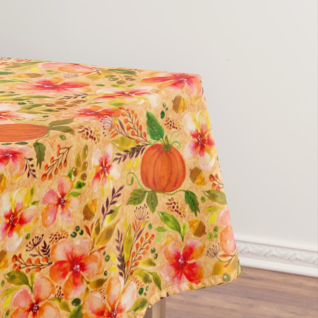 Nappe Décor d'automne floral et Citrouille-récolte (In Situ)