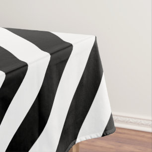 Nappe Décor moderne noir blanc rayures Motif chic maison