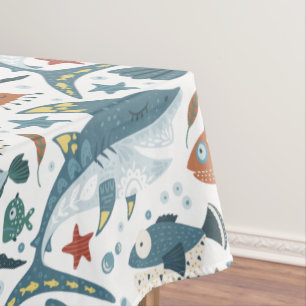 Nappe Décorations de table de Motif de petit requin mign