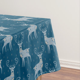 Nappe Deer d'art populaire en vacances bleues