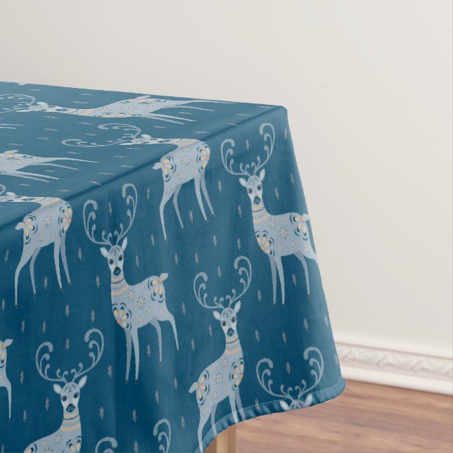 Nappe Deer d'art populaire en vacances bleues (In Situ)