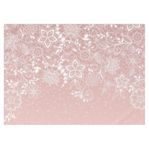 Nappe Dentelle blanche élégante florale et conception