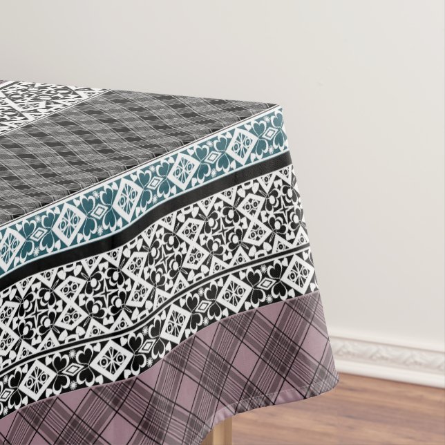 Nappe Dentelle patchwork noir et blanc (In Situ)