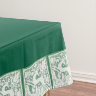 Nappe Dentelle verte de rennes de Noël 60" x 104"
