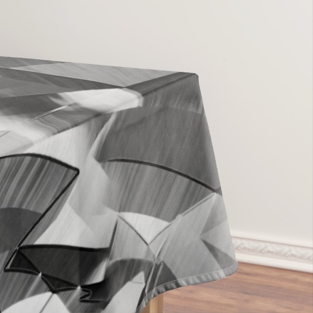 Nappe Des rayures grises sur une image noire et percée (In Situ)