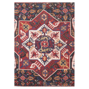 Nappe Design en perse rouge et bleu