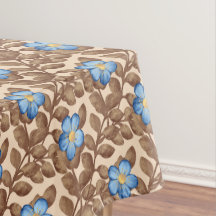 Design floral élégant bleu et beige