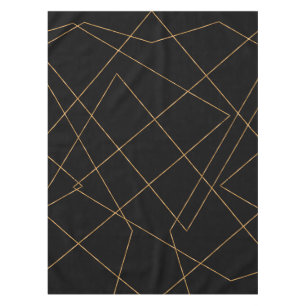Nappe Design géométrique moderne Gold & Black