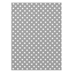 Nappe Design Pois blanc gris cendré
