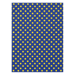 Nappe Design Pois bleu jaune