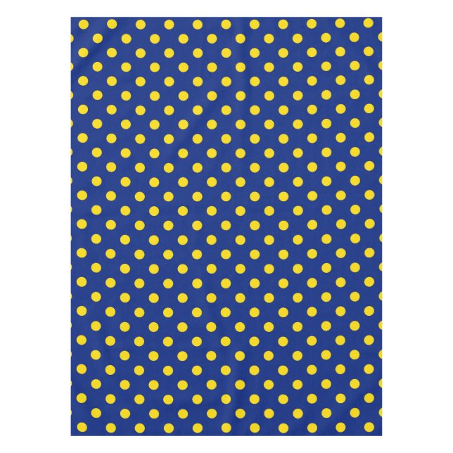 Nappe Design Pois bleu jaune (Devant)