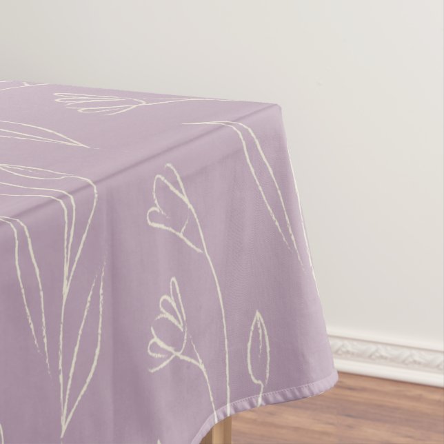 Nappe Dessin d'art de la ligne florale élégante dans Dus (In Situ)