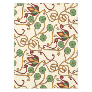 Nappe dessin floral inspiré de l'Art nouveau