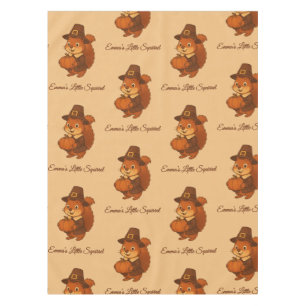 Nappe dessin mignon de l'écureuil d'Action de grâces Cit