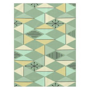 Nappe Diamants d'Art de l'Âge Atomique Mint Vert Jaune