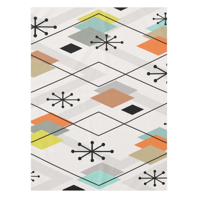 Nappe Diamants épars modernes du milieu du siècle (Devant)