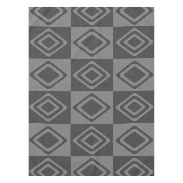 Nappe Diamants modernes du milieu du siècle gris (Devant)