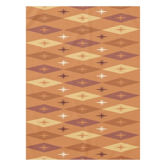 Nappe Diamonds Stars Orange, 1950 atomique (Devant)