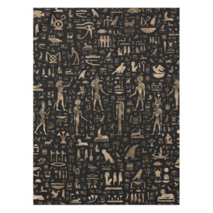 Nappe Dieux et hiéroglyphes égyptiens antiques