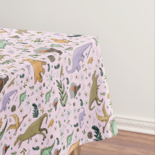 Nappe Dinosaures en rose
