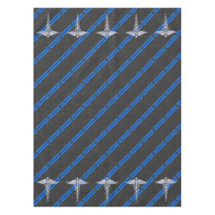 Nappe Docteur Médicale MD Caduceus sur les bandes bleues