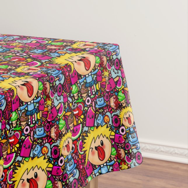 Nappe Doodles de la fête de Kawaii Punk Personnalisé (In Situ)