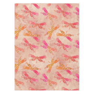Nappe Dragonflies Boho en rose