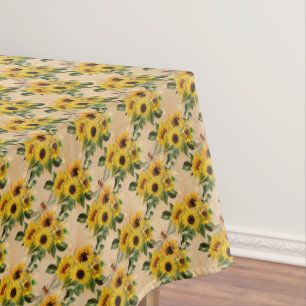 Nappe Dragonlies de bouquet de tournesol jaune vintage