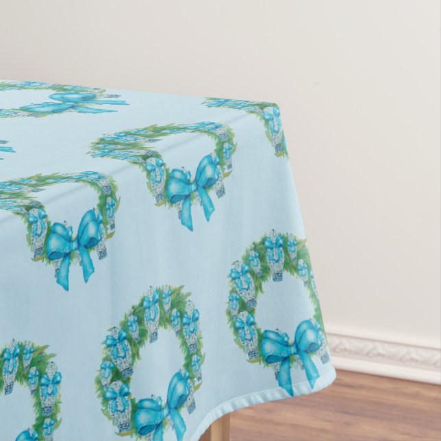 Nappe Dragons bleus Chinoiserie Ginger Jar Jars (In Situ)