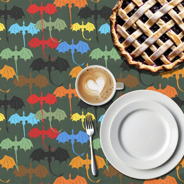 Nappe Dragons Green Flight Imaginaire (Créateur téléchargé)