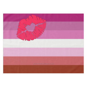 Nappe Drapeau de fierté lesbienne au rouge à lèvres Slip
