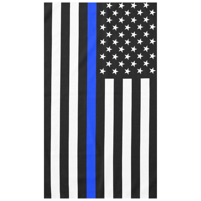 Nappe Drapeau de police de la ligne bleue mince (Devant)