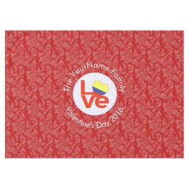 Nappe Drapeau Red LOVE colombien personnalisé