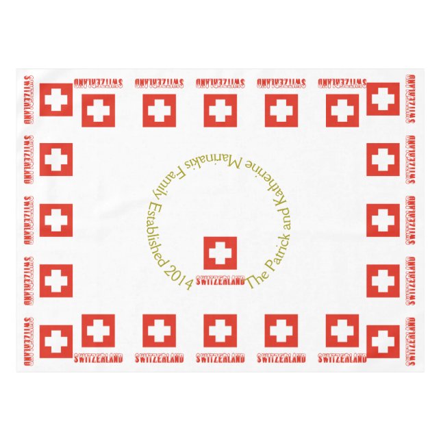 Nappe Drapeau suisse et Suisse (Devant (Horizontal))
