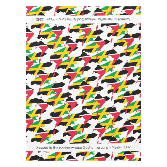 Nappe Drapeau TRINIDAD JAMAICA Écriture Customisée (Devant)