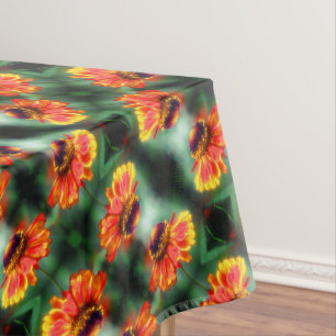 Nappe Dreamy Zinnia Flower Motif d'art Abstrait