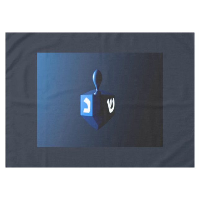 Nappe Dreidel bleu métallique (Devant (Horizontal))