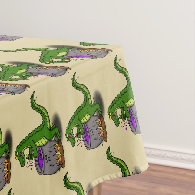 Nappe Drôle alligator vert cuisine dessin animé (In Situ)