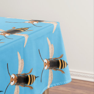 Nappe Drôle dessin animé de guêpe à cornet en colère
