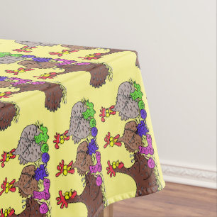 Nappe Drôle dessin animé de poulets de tricot