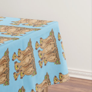 Nappe Drôle dessin de la famille meerkat