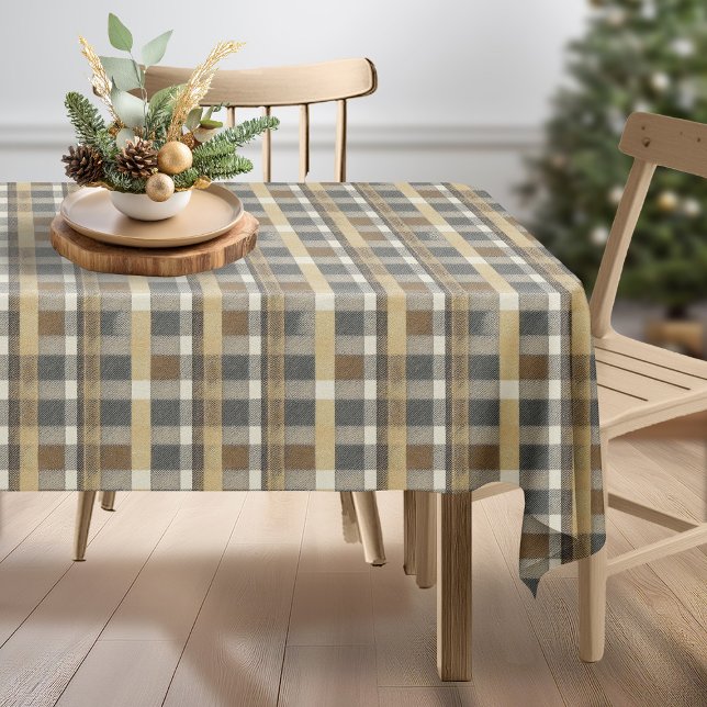 Nappe Earth Tones Gold Christmas Motif#7 ID1009 (Créateur téléchargé)