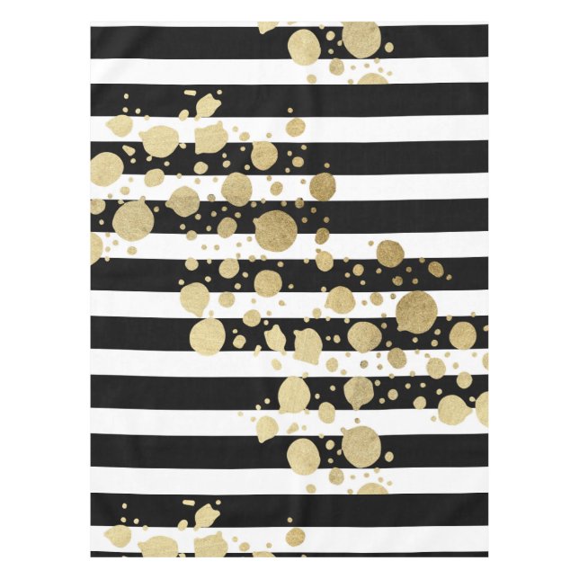 Nappe Éclaboussure de peinture d'or de Faux sur les (Devant)