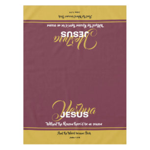 Nappe Ecriture chrétienne JÉSUS RAISON SAISON Noël