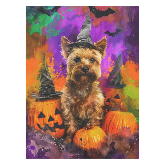 Nappe Éffrayant Cairn Terrier Chien Halloween sorcier Ci (Devant)