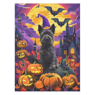 Nappe Éffrayant écossais Terrier Citrouille de sorcière 