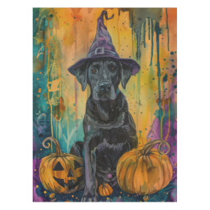 Nappe Éffrayant Labrador Chien Halloween Sorcière Et Cit