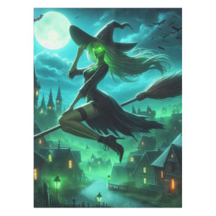 Nappe Éffrayante verdure Halloween sorcière