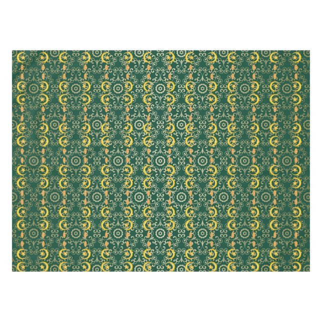 Nappe Eid al Fitr Moubarak Ramadan Kareem Moon Star (Devant (Horizontal))